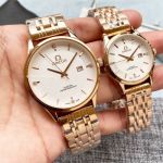 Omega De Ville Quartz Movement 316L Steel 40mm for Men 30mm for Women Couple Watch